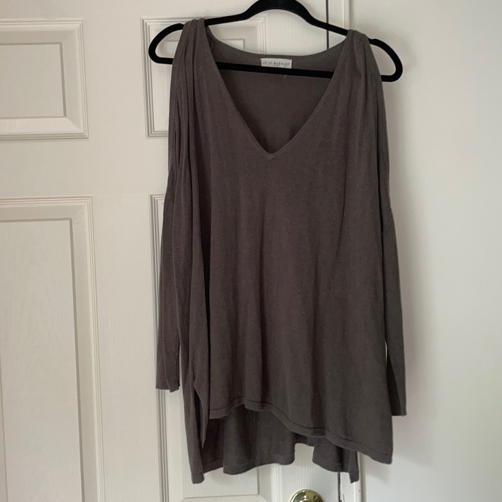 If It Were Me Army Green Oversized Sweater Size M